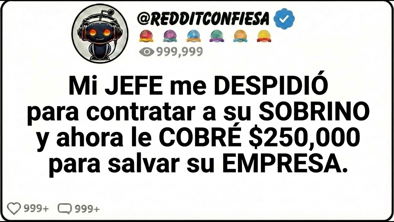 Mi JEFE me DESPIDIÓ para contratar a su SOBRINO y ahora le COBRÉ $250,000 para salvar su EMPRESA. 😱