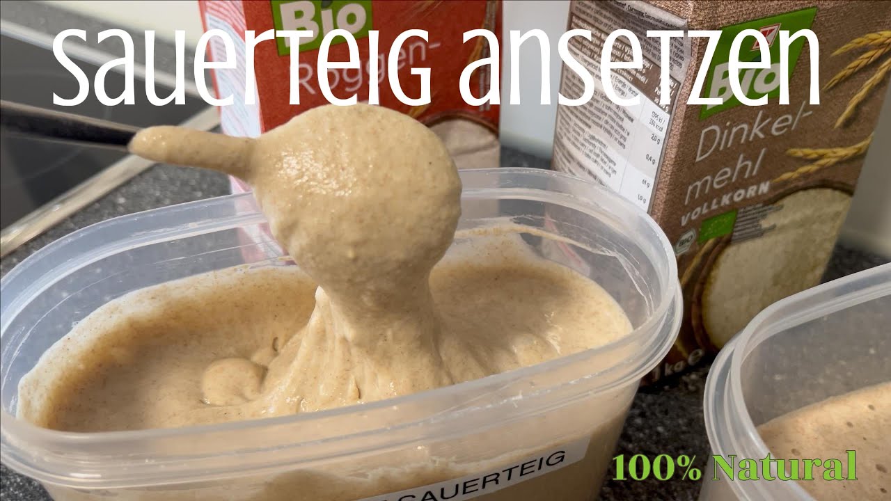 Sauerteig selber ansetzen – so gelingt er wirklich JEDEM! (Dinkel & Roggen)