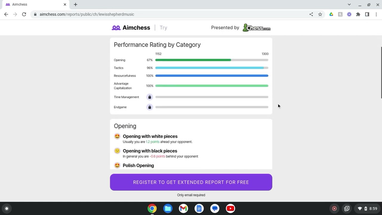 Aimchess report