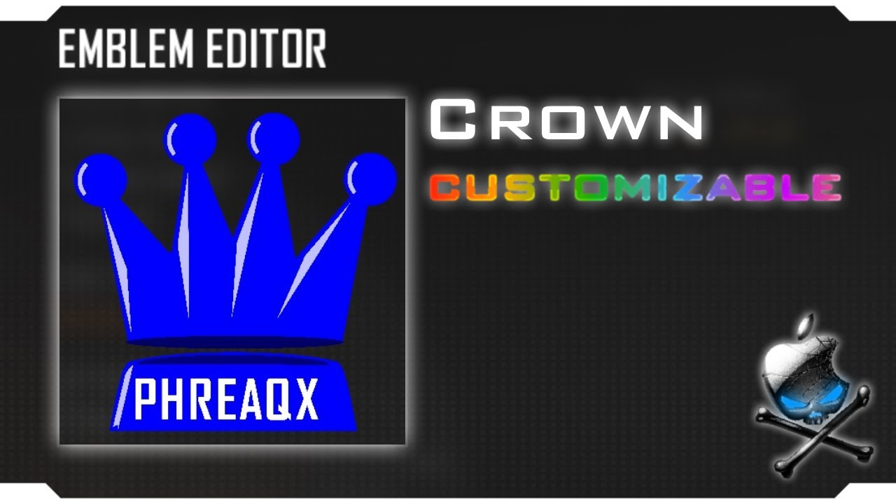 Black Ops 2 – Customizable Crown (suggested emblem) [Emblem Tutorial]