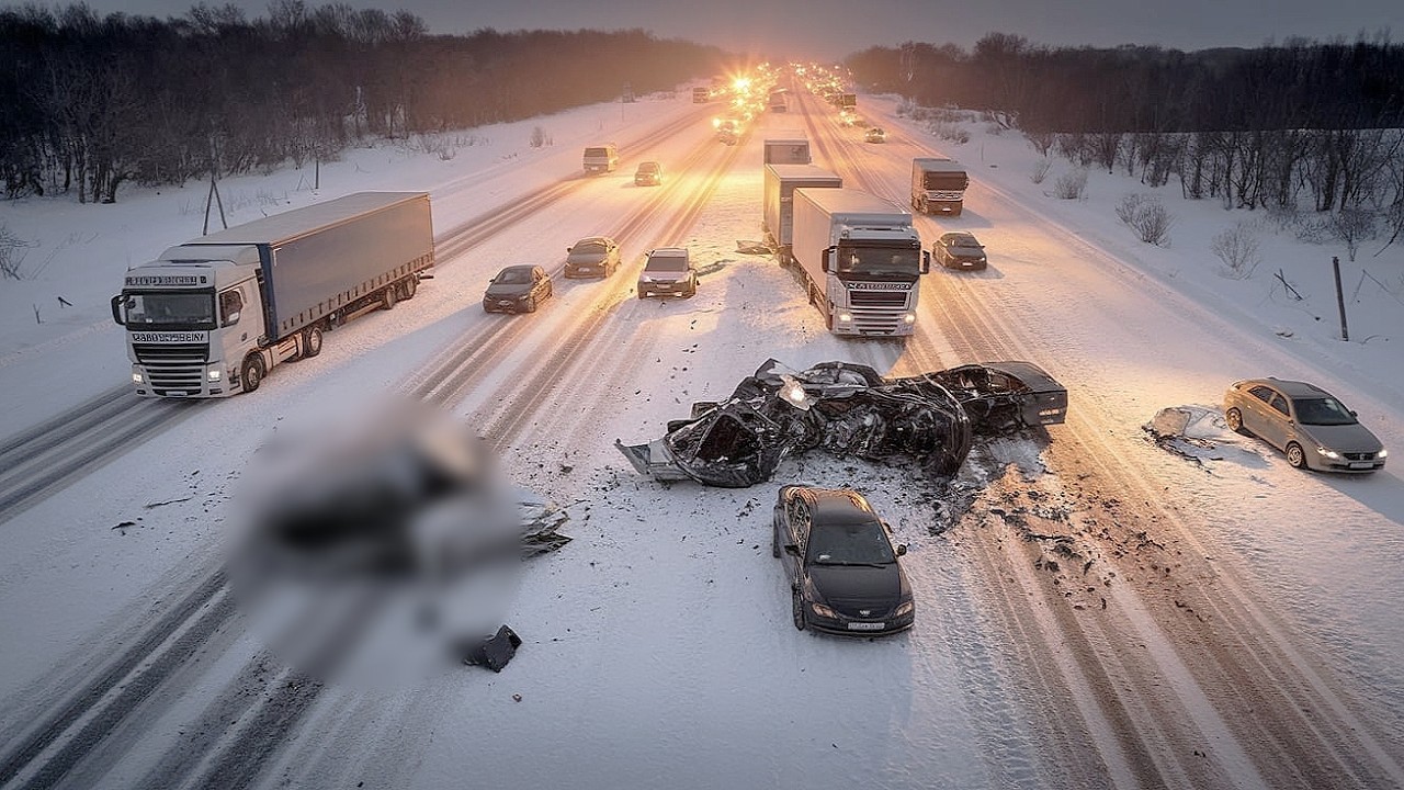 Extreme Icy Road Fails – Drivers Can’t Stop Sliding on Black Ice! - YouTube