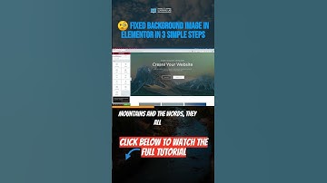 🧐 Fixed Background Image In Elementor in 3 Simple Steps