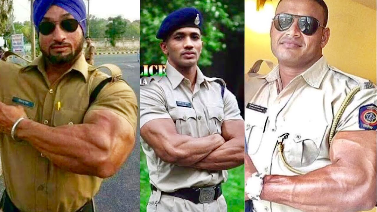 INDIAN body-builder police officers 2018| Best body shape|police muscles making/how to drive a car - YouTube