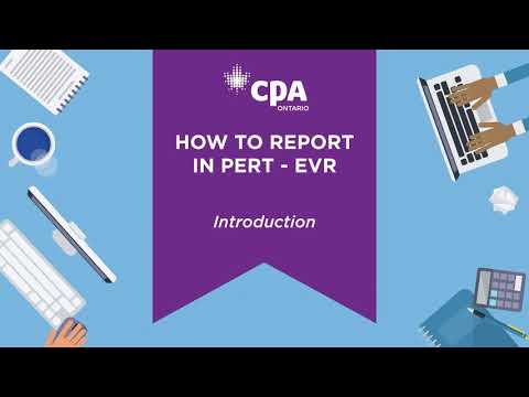 How to Report in PERT – EVR: Introduction