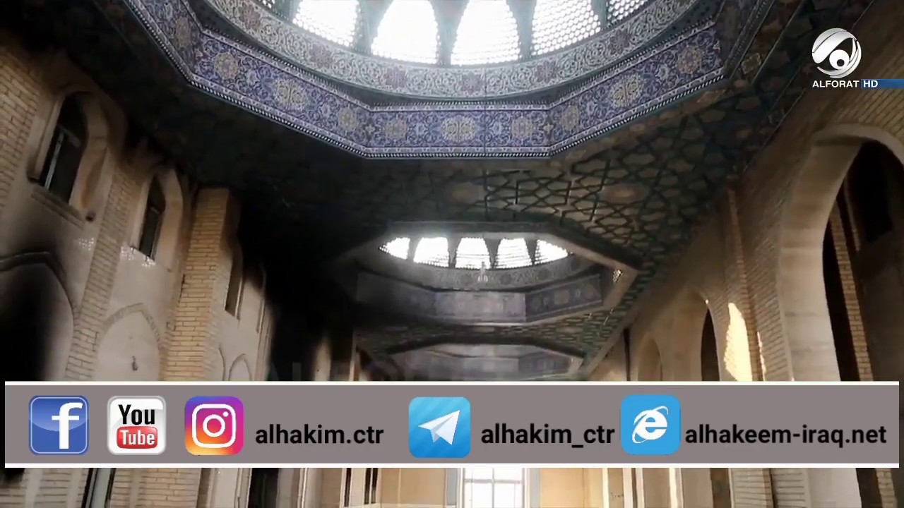 مشاهد من الإعتداء الآثم على مرقد شهيد المحراب (قدس سره) في النجف الأشرف (2/12/2019 م)