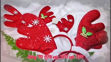 Đồng giá 37k| Cài Noel giáng sinh sừng hươu tuần lộc siêu to khổng lồ
