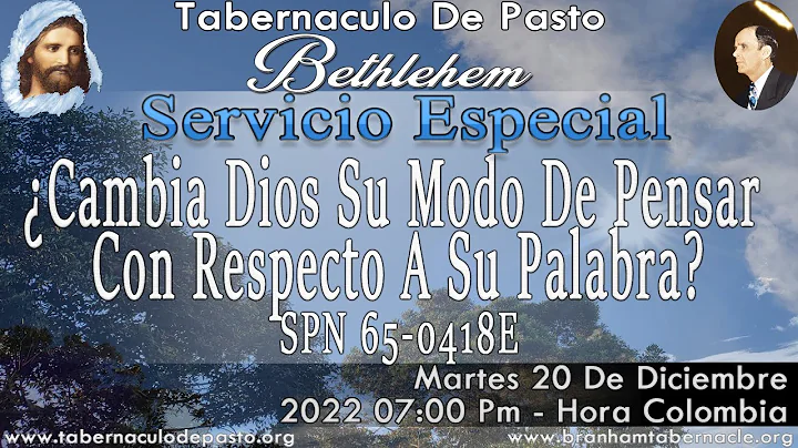 Servicio Martes 20/Dic/2022 - Cambia Dios Su Modo ...