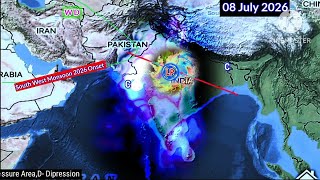 Next 25 Days Weather System Map Forecàst South Asia 3 July 2026 update All India. 