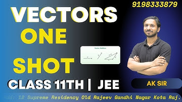 Vectors Physics Class 11th | Vector One Shot | One Shot Vector | Scalar Product Of Two Vectors | JEE
