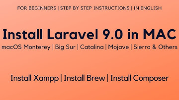 Install Laravel 9 from scratch in Mac OS X | Install Xampp | Install Brew | Install Composer