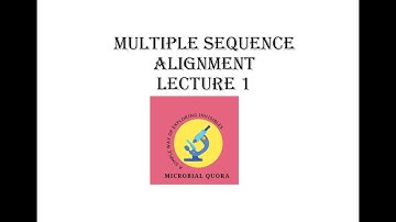 Multiple sequence alignment lecture 1