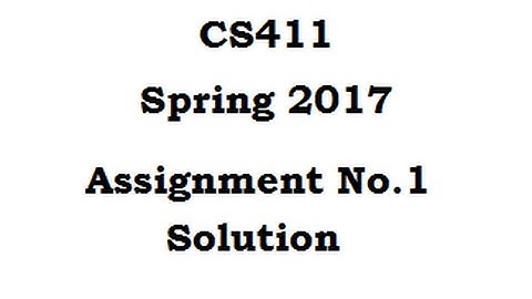 cs411 assignment 1 solution(Correct) spring 2017