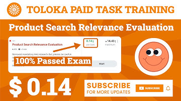 Product Search Relevance Evaluation Exam (English) Toloka. 20 task Exam. 0.14$ task