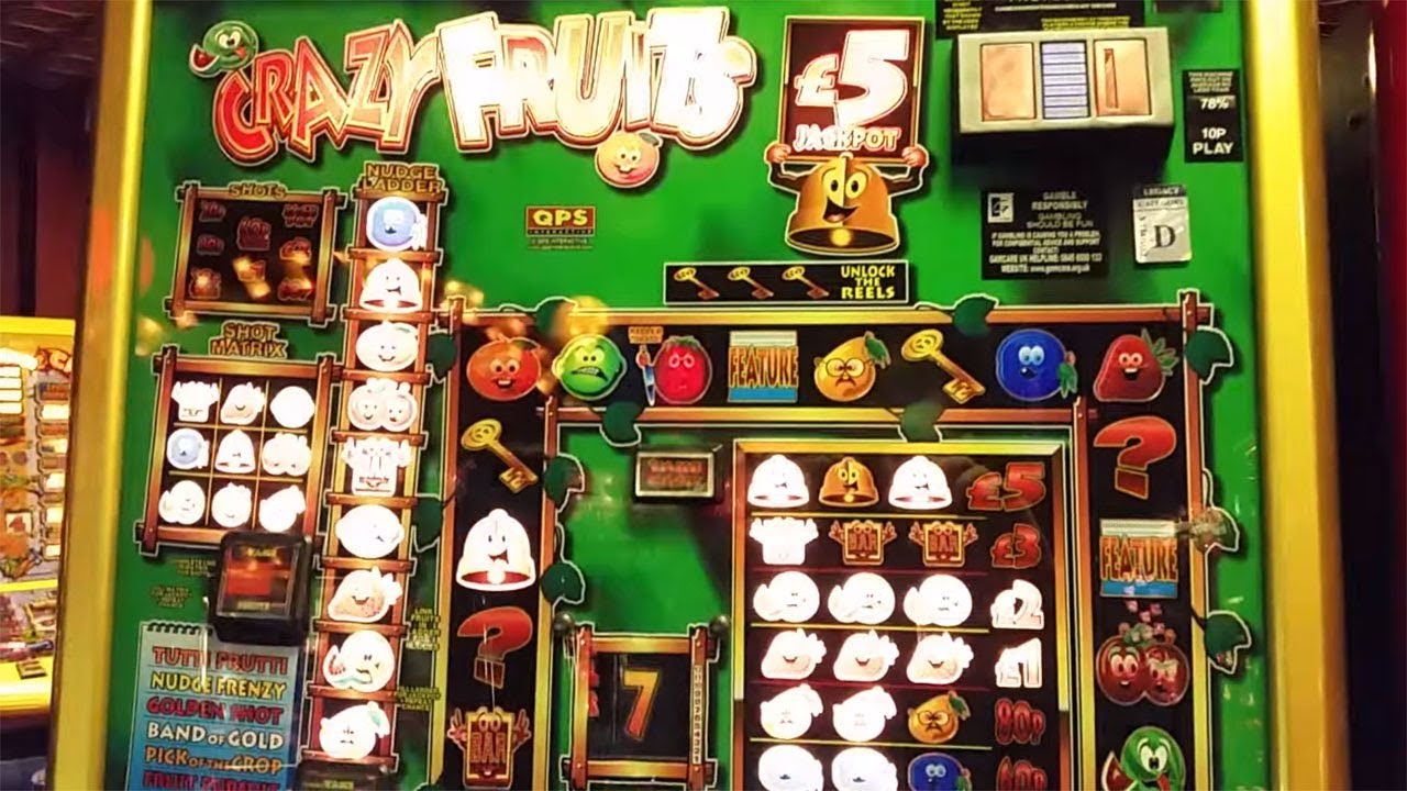 Crazy Fruit 9 line slot game - Bill acceptor, Crane machine