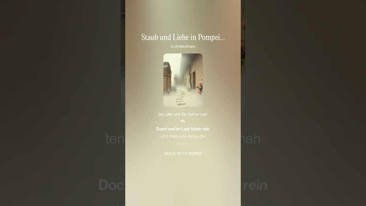 "Staub und Liebe in Pompeii" ein Countrysong