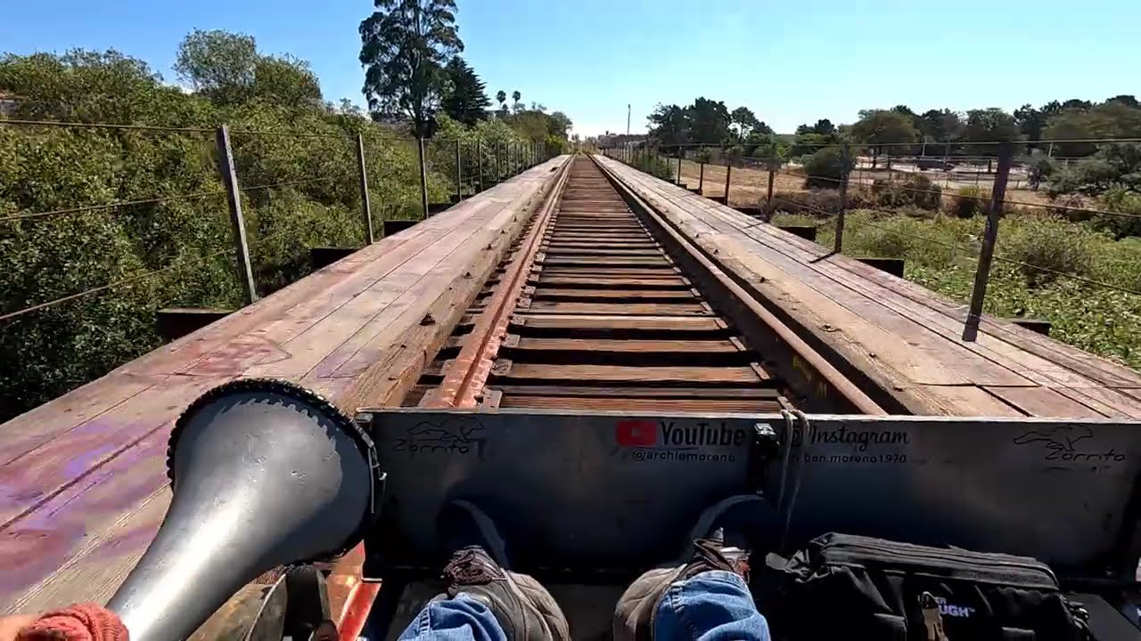  Old rails - west Santa Cruz California- to DAVENPORT Cement Plant on ( Railcart)