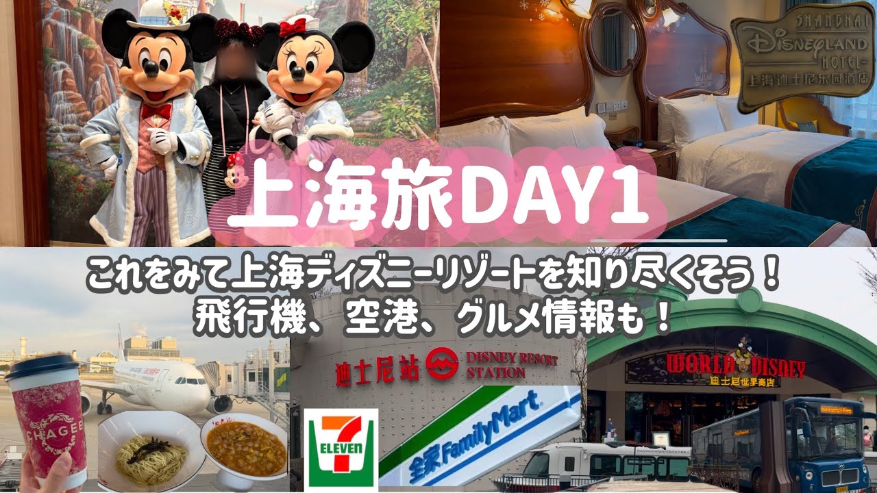 【🇨🇳shanghai ①】上海ディズニーリゾートを知り尽くそう！飛行機や空港、グルメ、コンビニ情報も！