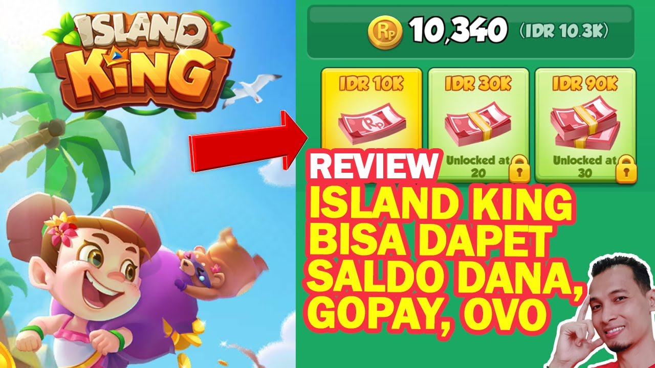 Review Game ISLAND KING Aplikasi Penghasil Saldo Dana Gopay Ovo