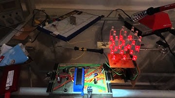 PIC 18F4550 LED Cube 3x3x3 mit Multiplexing