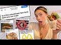 What I Eat In A Day *UNHEALTHIEST FAST FOOD ITEMS*