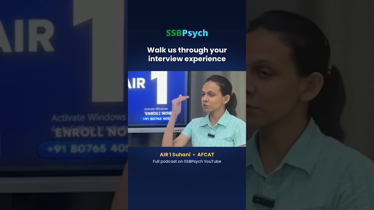AIR 1 Suhani's SSB Interview Experience | #Shorts
