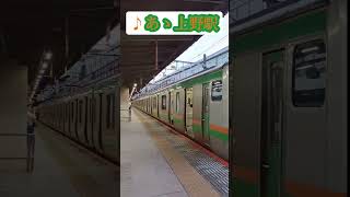 [※余韻切り]「あゝ上野駅」#発車メロディー