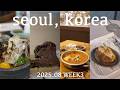 【韓国vlog】カロスキル・永登浦ひとりグルメ&カフェグルメ巡り!キムチチゲ|チーズタッカルビ|鶏コムタン|チムジルバン