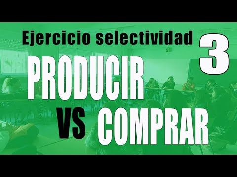 Ejercicio resuelto producir o comprar. SELECTIVIDAD ANDALUCÍA 2018 (examen junio Reserva B)