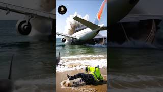 Airplane Crashes Into Ship Rescue Begins