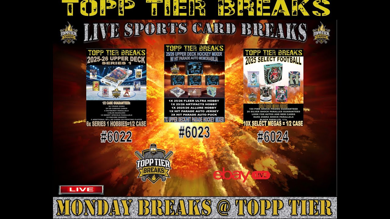 MONDAY NIGHT BREAKS - 2025-26 UD S1 & UD/HP MIXER AND 2025 SELECT FOOTBALL