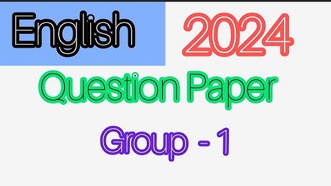 10th Class English Question Paper 2024 Group 1|Lahore Board