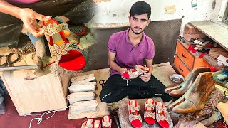 Process of Making Gorgeous Bridal Shoes | Wedding Shoes Making Process In Pakistan