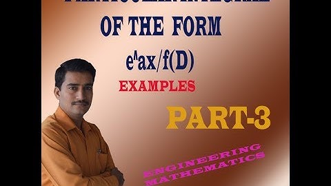 PARTICULAR INTEGRAL  TYPE -1 (PART-3) || 15MAT21 (PART-7) || 15MATDIP41 (PART-21) || CBCS MATHS