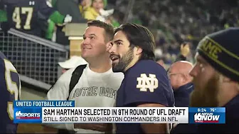 Former Notre Dame QB Sam Hartman selected in UFL Draft thumbnail