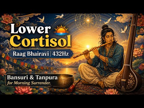 When the New Week Feels Heavy 🌅 Raag Bhairavi 432Hz | Bansuri for Morning Cortisol