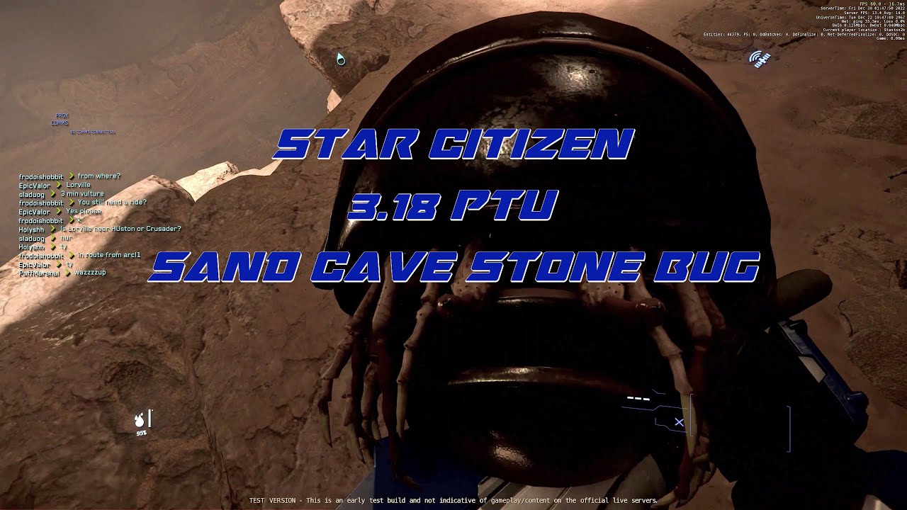 Star Citizen 3.18 PTU Sand Cave Bug - YouTube
