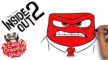 How to draw Anger from Inside Out 2 in 3 minutes - Easy Tutorial