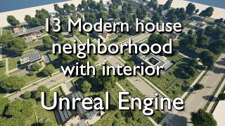Available on FAB | 13 Modern House Neighborhood for Unreal Engine 5 #ue5 #unrealengine