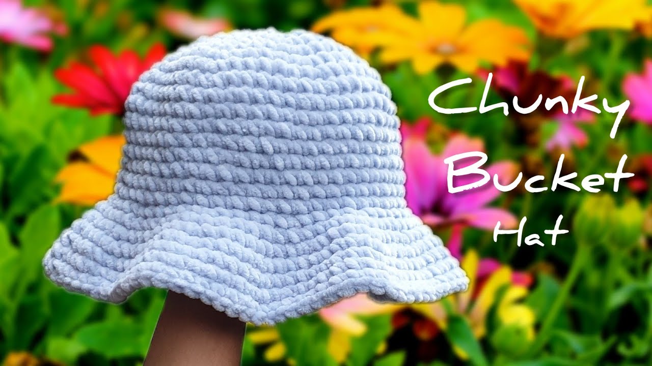 Crochet Chunky Bucket Hat • Crochet Hat 