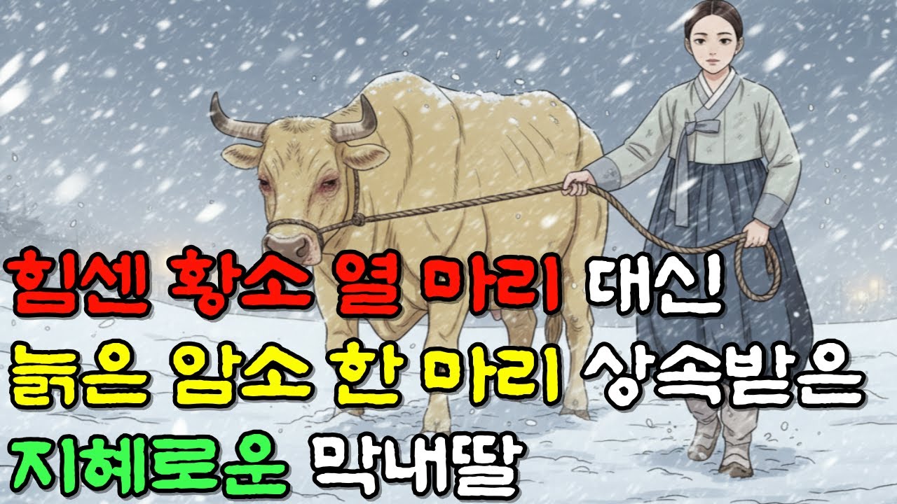힘센 황소 열 마리 대신 늙고 병든 암소 한 마리 상속 받은 지혜로운 막내딸 | 야담·민담·전설·설화·옛날이야기