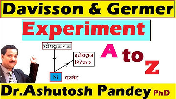 Davisson Germer Experiment, wave particle duality check by Davisson and Germer experiment in hindi
