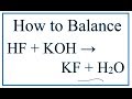 Balancing Chemical Equations Concepts