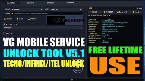 VG Mobile Unlock Tool v5.1 | Free Unlock Itel/Tecno/Infinix Permanent Solution