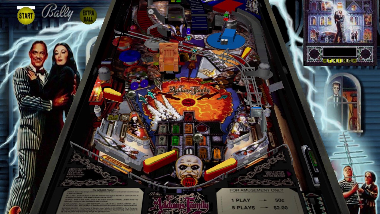 Visual Pinball 8.1 Addams Family Addams Family Gold YouTube