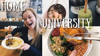 What I Eat at University vs. Home