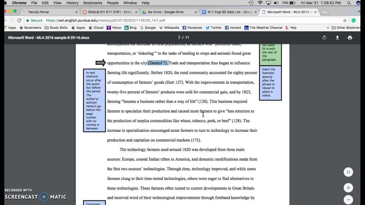 mla essay example purdue owl