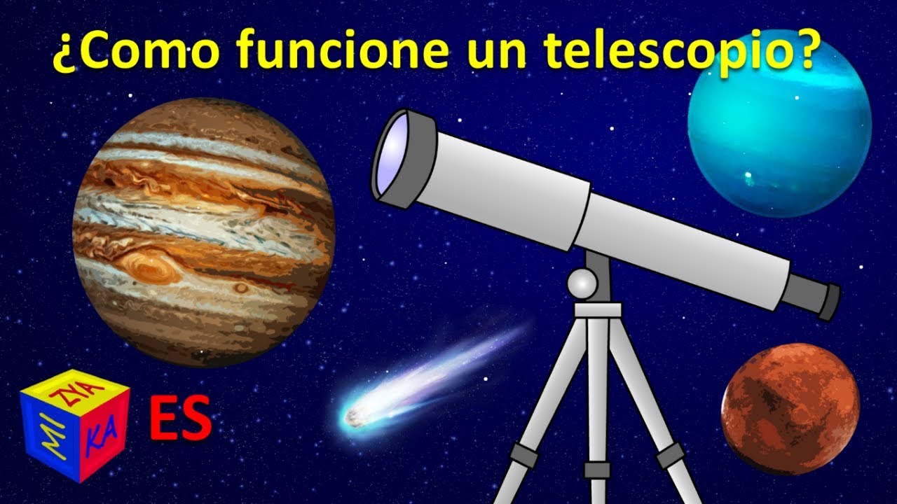 Inútil reporte juego Como funciona un telescopio? Astronomia para niños. Dibujo animado  educativo en español - YouTube
