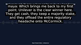 McCormick's $15.7B Unilever Feast and Private Equity's Great Escape