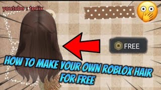 HOW TO MAKE YOUR OWN ROBLOX HAIR FOR FREE [ only in catalog avatar / but bald ]