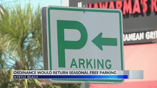 Downtown Myrtle Beach businesses in favor of free offseason parking